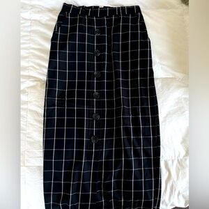 Black and White Checkered Skirt